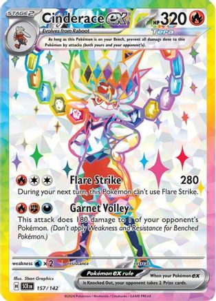 Cinderace ex (157/142) Holofoil [Stellar Crown] - Ultra Rare