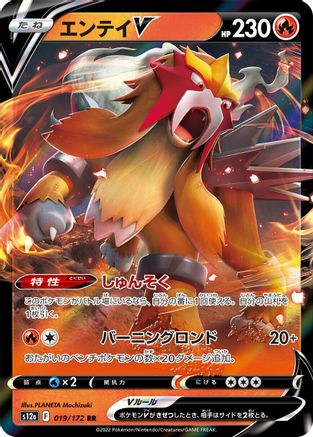 Entei V - 019/172 (019/172) - S12a VSTAR Universe Holofoil
