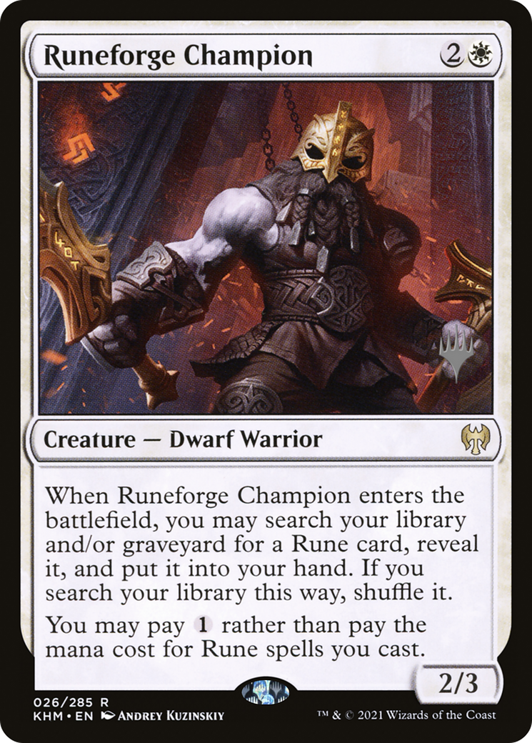 Runeforge Champion (PPKHM-026) - Kaldheim Promos Foil