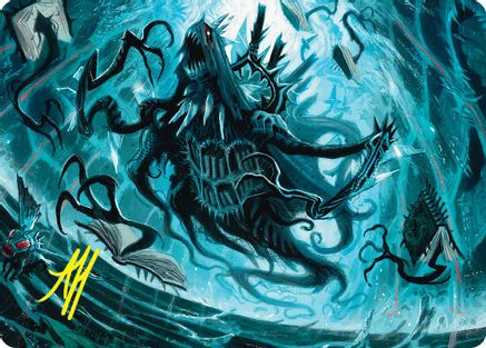 Overlord of the Floodpits Art Card (Gold-Stamped Signature) (ASDSK-004) - Art Series: Duskmourn: House of Horror