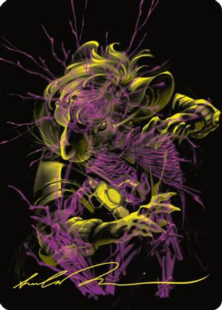 Nashi, Searcher in the Dark Art Card (43/54) (Gold-Stamped Signature) (ASDSK-043) - Art Series: Duskmourn: House of Horror