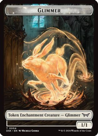 Glimmer // Manifest Double-Sided Token (DSK-4 // 18) - Duskmourn: House of Horror