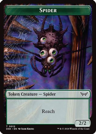 Spider Token (DSK-012) - Duskmourn: House of Horror Foil