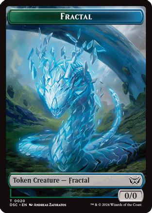 Fractal // Scarecrow Double-Sided Token (DSC-20 // 23) - Commander: Duskmourn: House of Horror