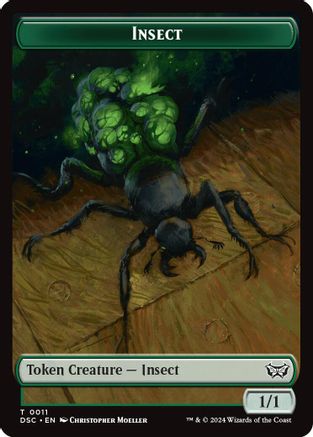 Insect (0011) // Shapeshifter Double-Sided Token (DSC-11 // 1) - Commander: Duskmourn: House of Horror
