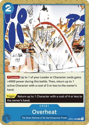 Overheat (OP01-086) - Starter Deck 17: BLUE Donquixote Doflamingo