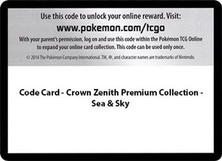 Code Card - Sea & Sky Premium Collection [Crown Zenith] - Code Card