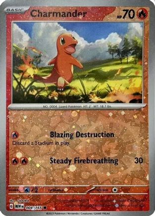 Charmander (Reverse Cosmos Holo) (Costco Exclusive) (004/165) Holofoil [Miscellaneous Cards & Products] - Promo
