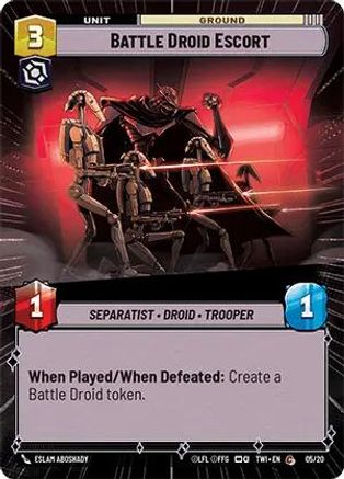 Battle Droid Escort (Hyperspace) (05/10) - Twilight of the Republic Weekly Play Promos