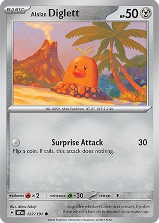 Alolan Diglett (122) Reverse Holofoil [Surging Sparks] - Common