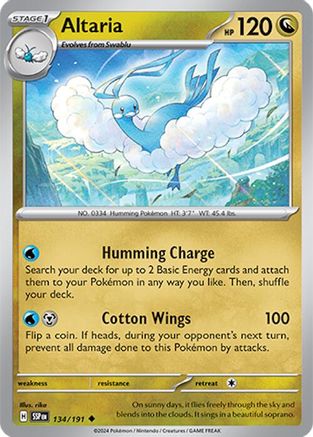 Altaria (134) Reverse Holofoil [Surging Sparks] - Uncommon