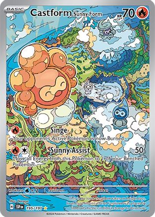 Castform Sunny Form (195/191) Holofoil [Surging Sparks] - Illustration Rare