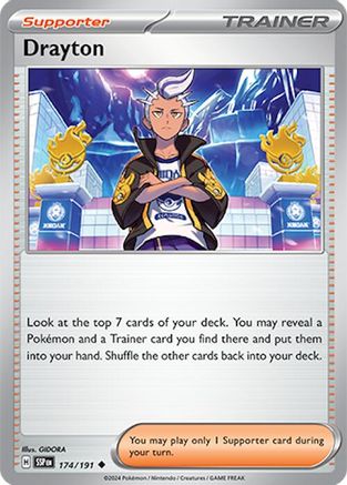 Drayton (174/191) Reverse Holofoil [Surging Sparks] - Uncommon