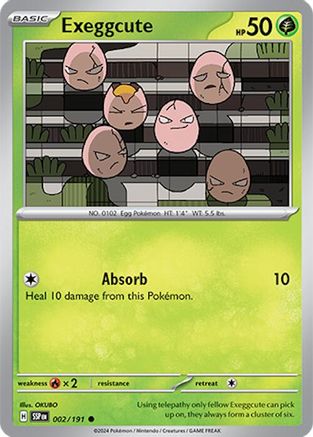 Exeggcute (002/191) Reverse Holofoil [Surging Sparks] - Common