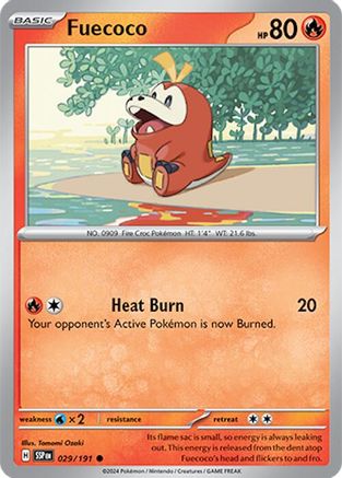 Fuecoco (029) Reverse Holofoil [Surging Sparks] - Common