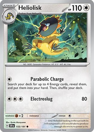 Heliolisk (155) Reverse Holofoil [Surging Sparks] - Common