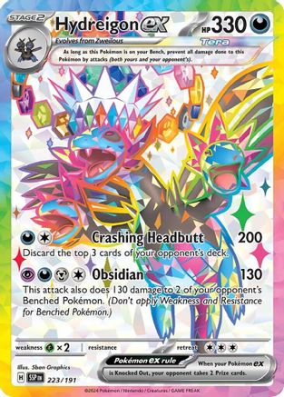 Hydreigon ex (223/191) Holofoil [Surging Sparks] - Ultra Rare