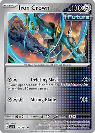 Iron Crown (132) Reverse Holofoil [Surging Sparks] - Rare