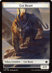 Cat Beast // Dragon (0017) Double-Sided Token (FDN-28 // 17) - Foundations