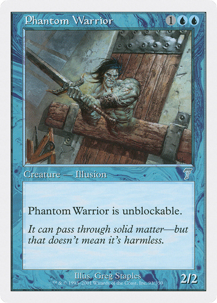Phantom Warrior (7ED-093) - 7th Edition Foil