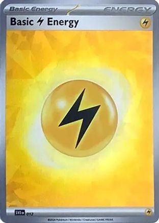 Basic Lightning Energy (Cracked Ice Holo) (012) Holofoil [SVE Scarlet & Violet Energies] - Common