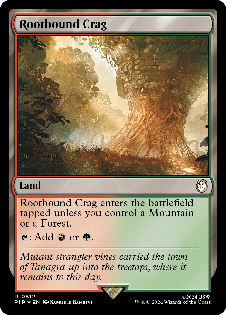 Rootbound Crag (Surge Foil) (PIP-812) - Fallout Foil