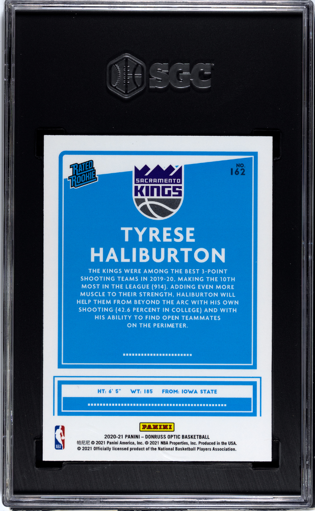 2020-21 Donruss Optic #162 Tyrese Haliburton SGC 10 (Rookie) | Eastridge Sports Cards