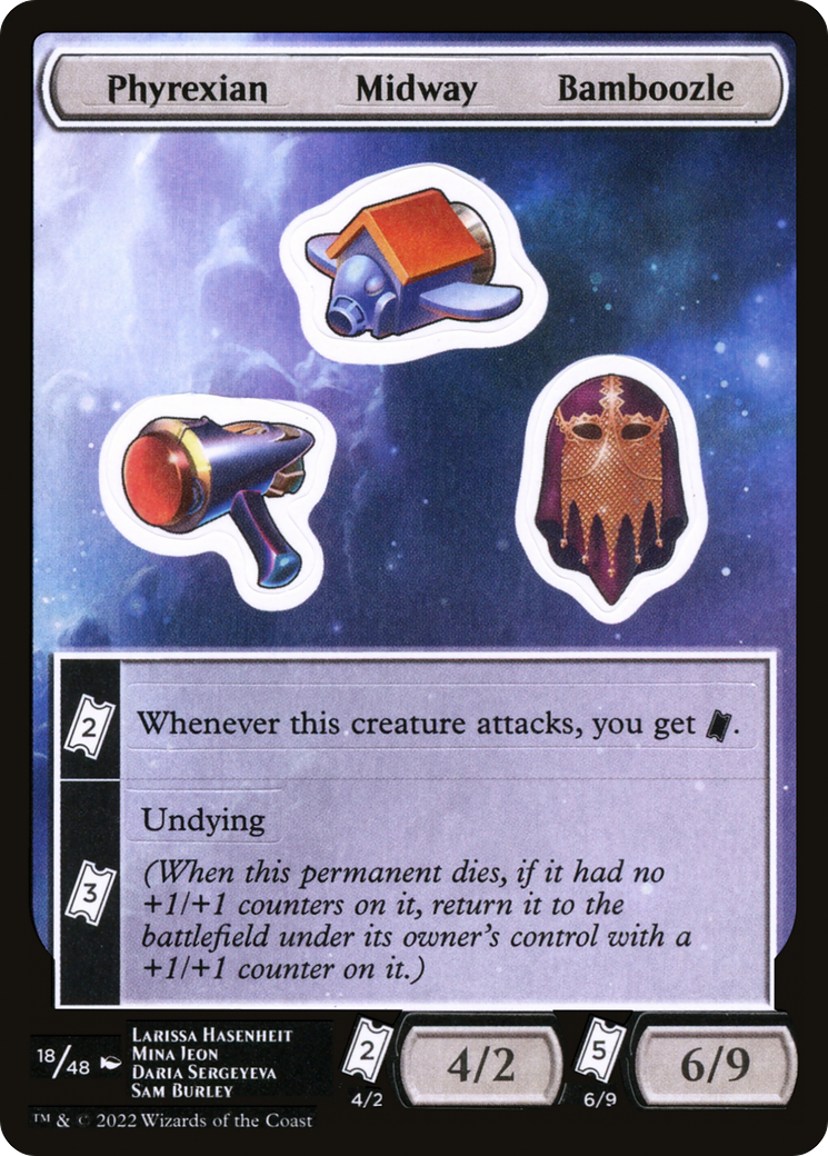 Phyrexian Midway Bamboozle (UNF-018) - Unfinity Sticker Sheets