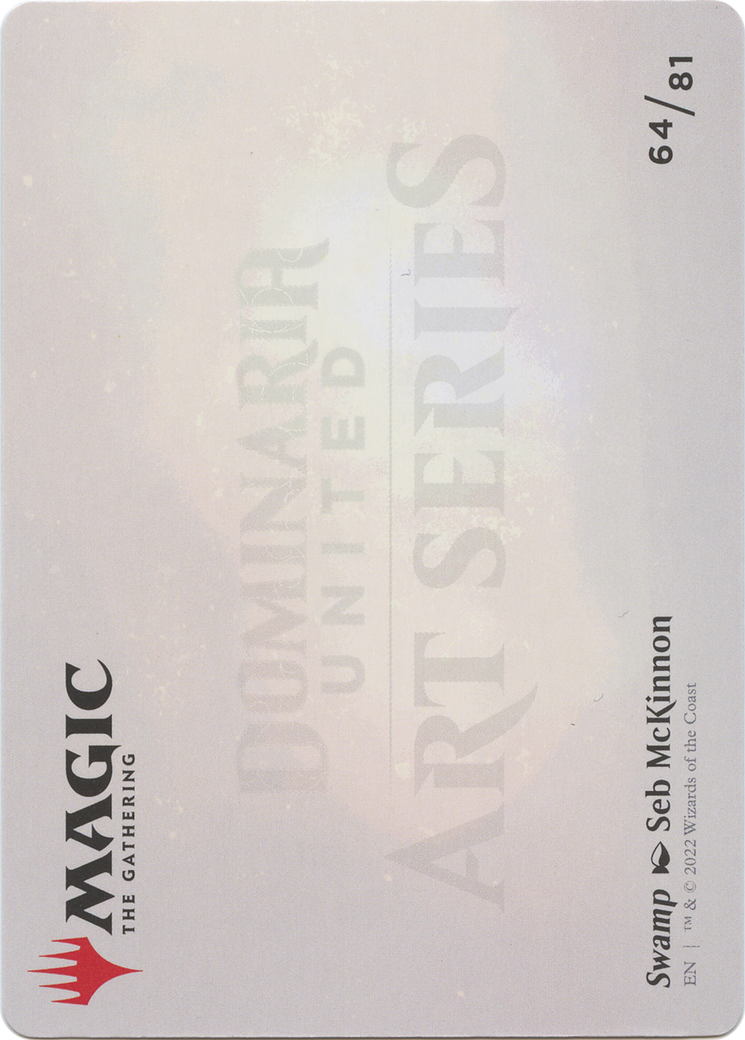 Swamp // Swamp (ADMU-064) - Dominaria United Art Series (Borderless) Foil