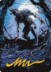 Krallenhorde Howler Art Card (Gold-Stamped Signature) (AAINR-019) - Art Series: Innistrad Remastered