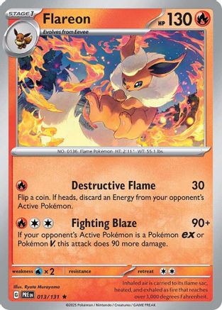 Flareon (013) Holofoil [SV Prismatic Evolutions] - Rare