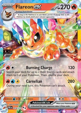 Flareon ex (014/131) Holofoil [SV Prismatic Evolutions] - Double Rare