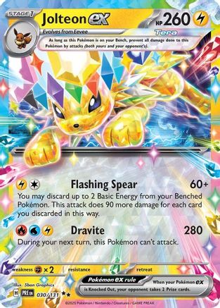 Jolteon ex (030/131) Holofoil [SV Prismatic Evolutions] - Double Rare