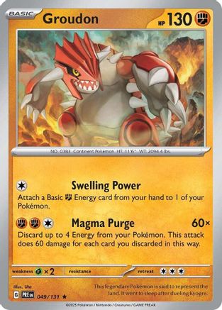 Groudon (049) Holofoil [SV Prismatic Evolutions] - Rare