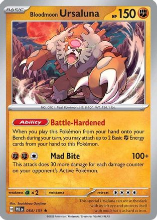 Bloodmoon Ursaluna (054) Reverse Holofoil [SV Prismatic Evolutions] - Rare