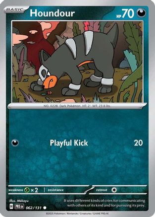 Houndour (062) Reverse Holofoil [SV Prismatic Evolutions] - Common