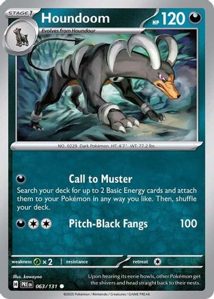Houndoom (063) Reverse Holofoil [SV Prismatic Evolutions] - Common
