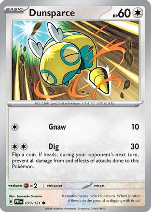 Dunsparce (079) Reverse Holofoil [SV Prismatic Evolutions] - Common