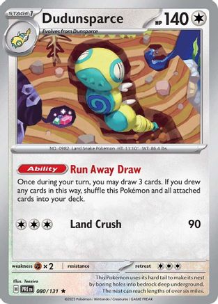Dudunsparce (080) Holofoil [SV Prismatic Evolutions] - Rare