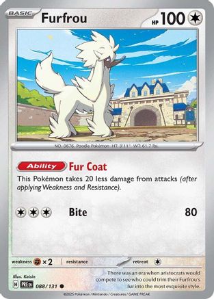 Furfrou (088) Reverse Holofoil [SV Prismatic Evolutions] - Common