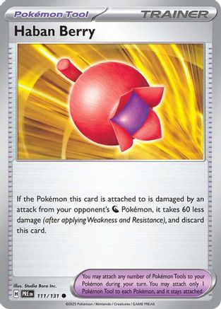 Haban Berry (111) Reverse Holofoil [SV Prismatic Evolutions] - Common