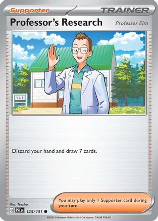 Professor's Research [Professor Elm] (123) Reverse Holofoil [SV Prismatic Evolutions] - Common