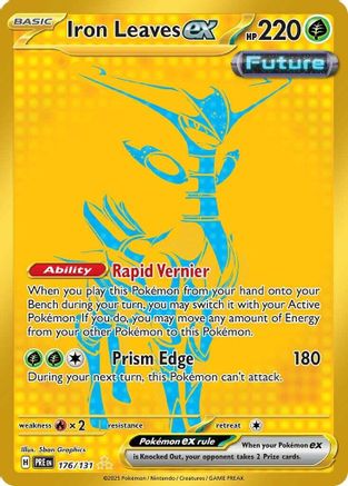 Iron Leaves ex (176) Holofoil [SV Prismatic Evolutions] - Hyper Rare