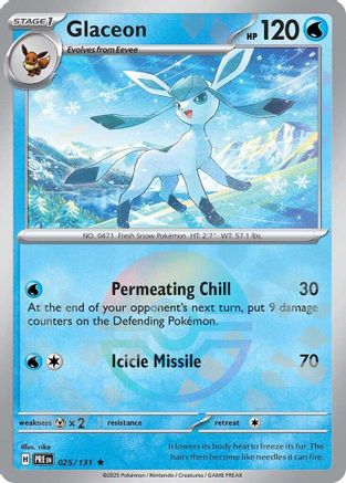 Glaceon (Poke Ball Pattern) (025) Holofoil [SV Prismatic Evolutions] - Rare