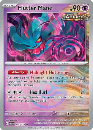 Flutter Mane (Poke Ball Pattern) (043) Holofoil [SV Prismatic Evolutions] - Rare