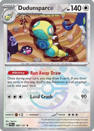 Dudunsparce (Poke Ball Pattern) (080) Holofoil [SV Prismatic Evolutions] - Rare