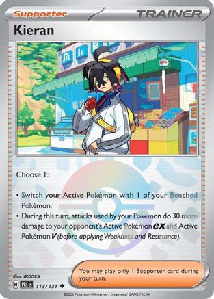 Kieran (Poke Ball Pattern) (113/131) Holofoil [SV Prismatic Evolutions] - Uncommon