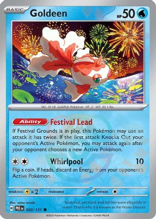Goldeen (Master Ball Pattern) (020) Holofoil [SV Prismatic Evolutions] - Common