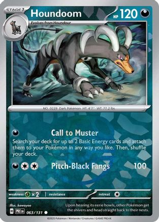 Houndoom (Master Ball Pattern) (063) Holofoil [SV Prismatic Evolutions] - Common