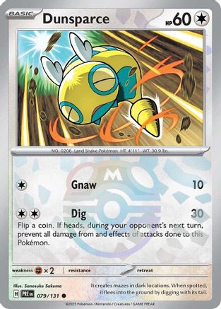 Dunsparce (Master Ball Pattern) (079) Holofoil [SV Prismatic Evolutions] - Common